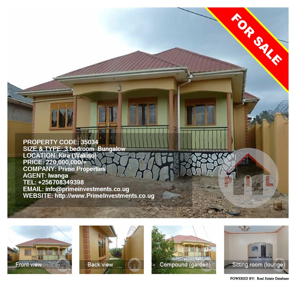 3 bedroom Bungalow  for sale in Kira Wakiso Uganda, code: 35034