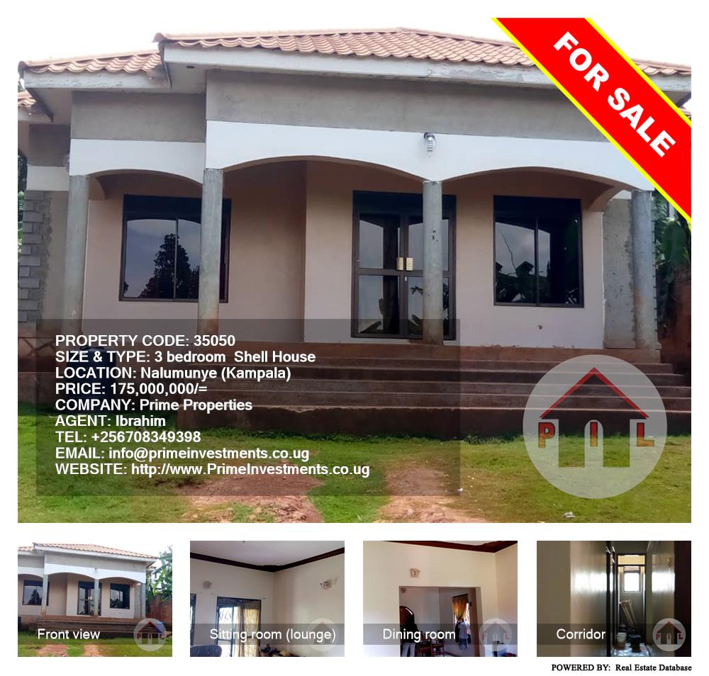 3 bedroom Shell House  for sale in Nalumunye Kampala Uganda, code: 35050