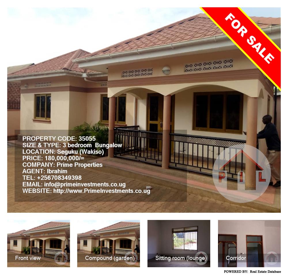 3 bedroom Bungalow  for sale in Seguku Wakiso Uganda, code: 35055