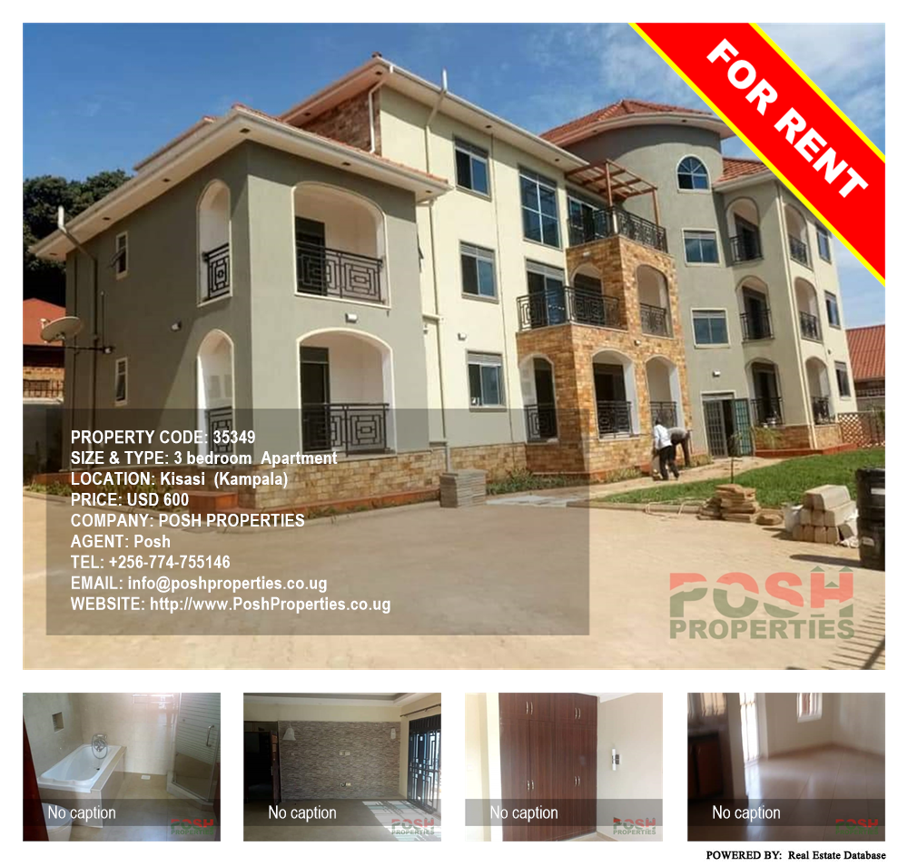 3 bedroom Apartment  for rent in Kisaasi Kampala Uganda, code: 35349