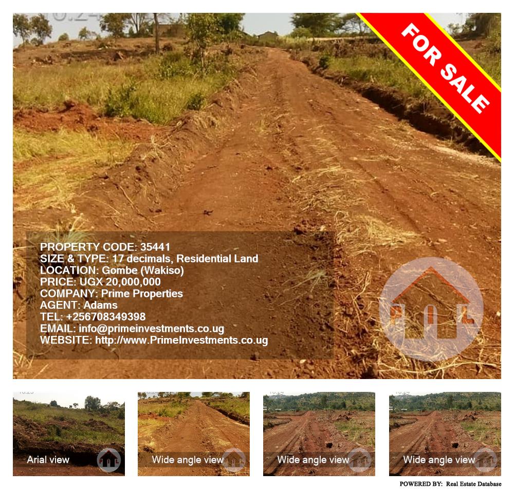 Residential Land  for sale in Gombe Wakiso Uganda, code: 35441