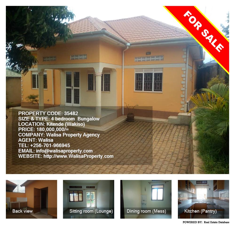 4 bedroom Bungalow  for sale in Kitende Wakiso Uganda, code: 35482