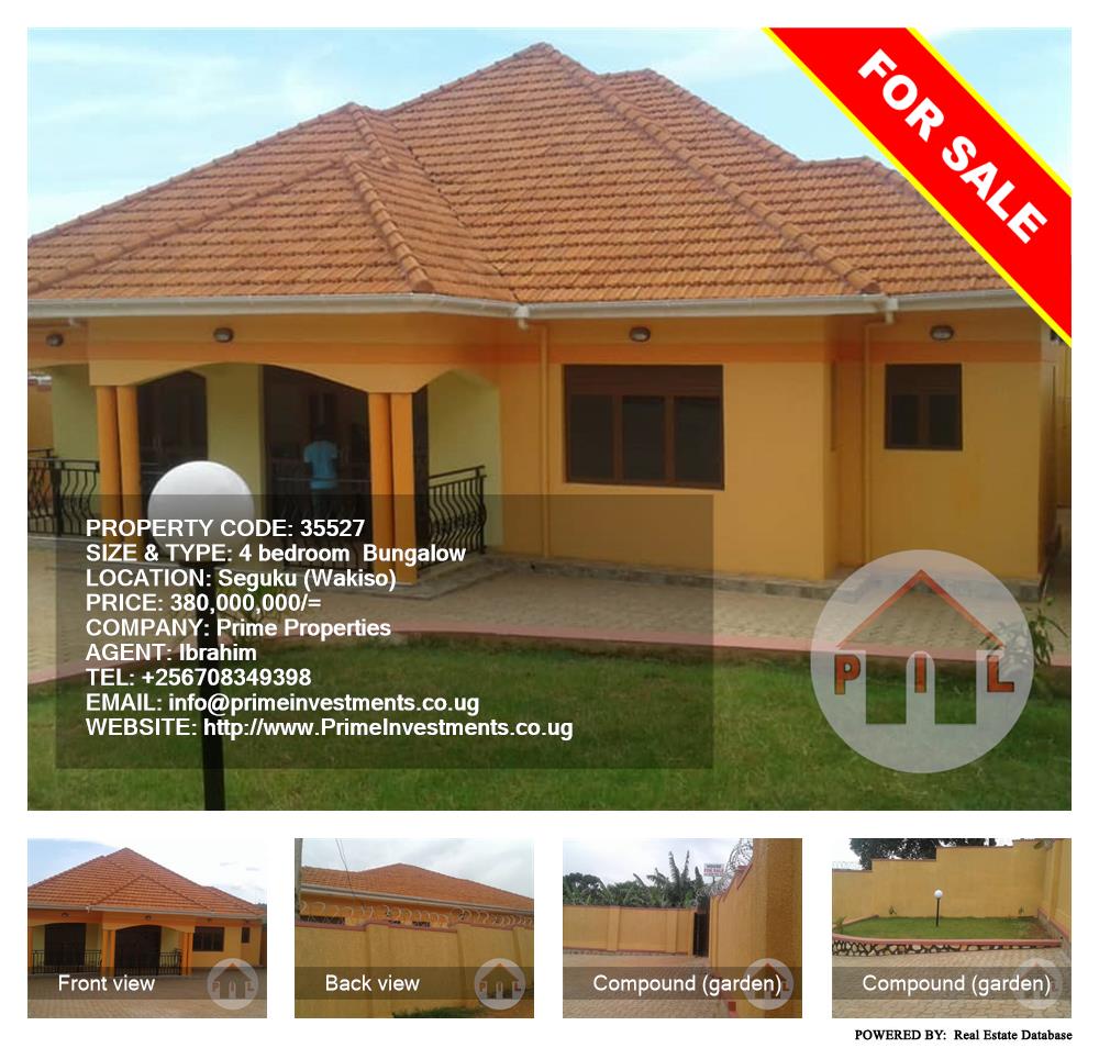 4 bedroom Bungalow  for sale in Seguku Wakiso Uganda, code: 35527