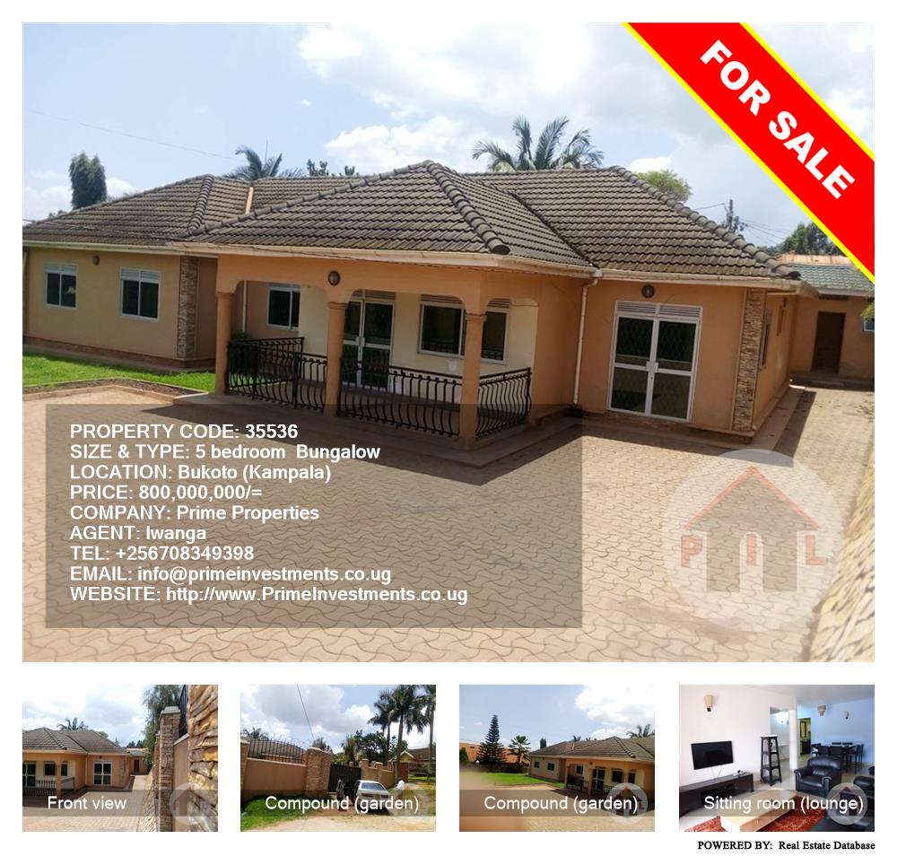 5 bedroom Bungalow  for sale in Bukoto Kampala Uganda, code: 35536