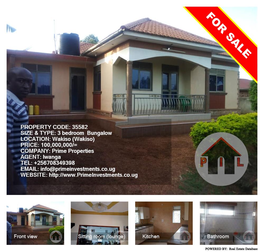 3 bedroom Bungalow  for sale in Wakisotowncenter Wakiso Uganda, code: 35582