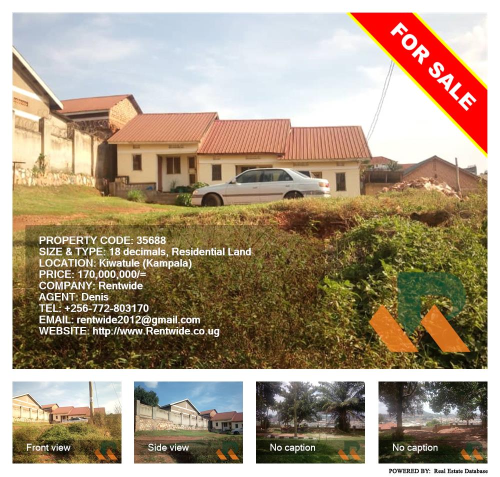 Residential Land  for sale in Kiwaatule Kampala Uganda, code: 35688
