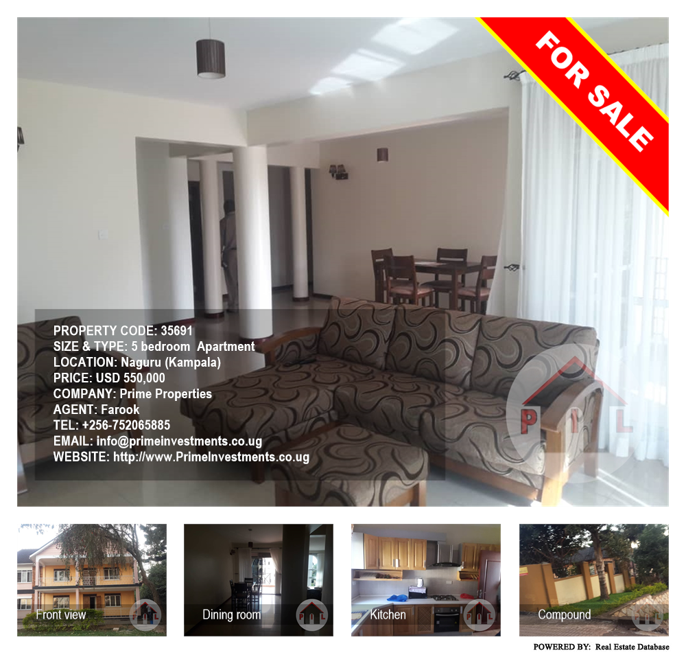 5 bedroom Apartment  for sale in Naguru Kampala Uganda, code: 35691