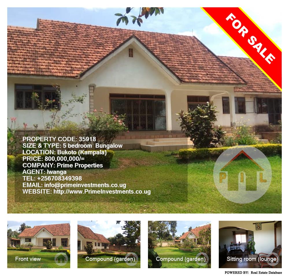 5 bedroom Bungalow  for sale in Bukoto Kampala Uganda, code: 35918