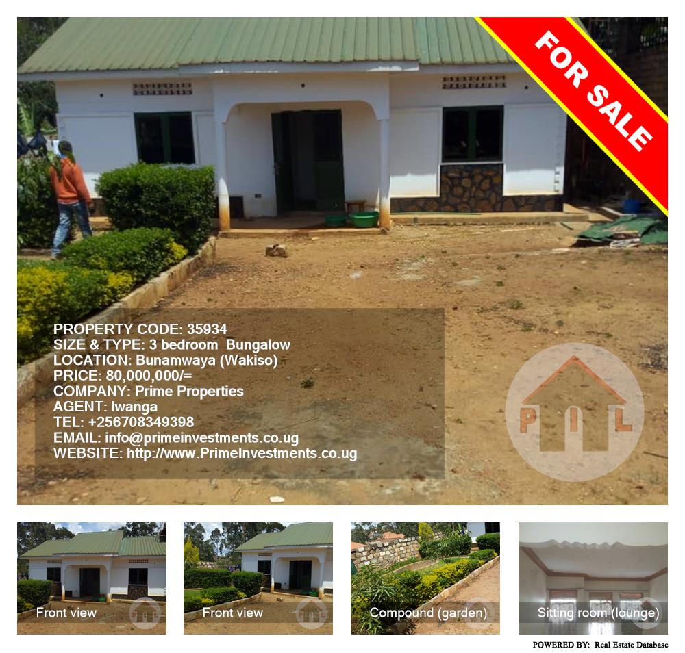 3 bedroom Bungalow  for sale in Bunamwaaya Wakiso Uganda, code: 35934