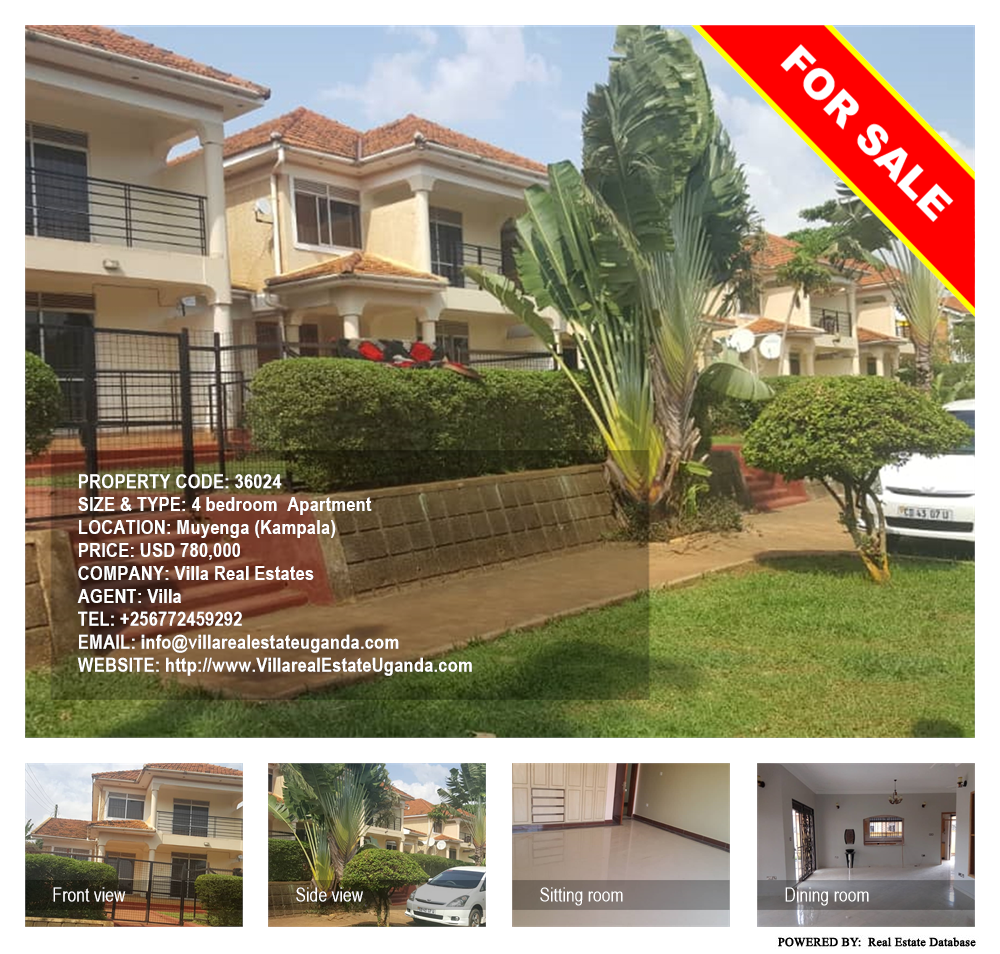 4 bedroom Apartment  for sale in Muyenga Kampala Uganda, code: 36024
