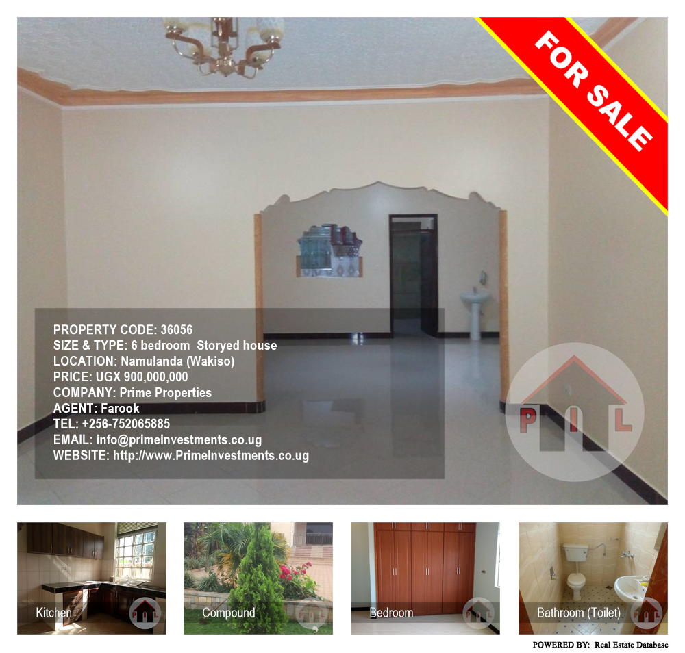 6 bedroom Storeyed house  for sale in Namulanda Wakiso Uganda, code: 36056