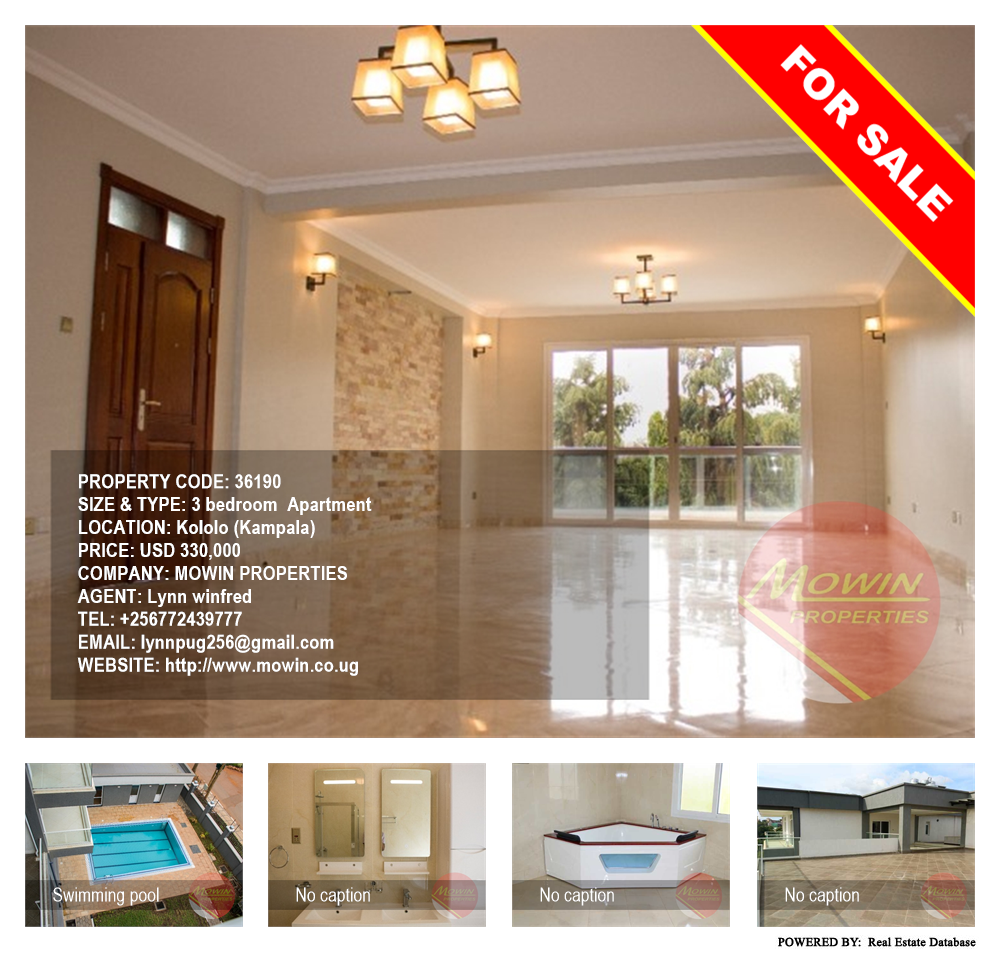 3 bedroom Apartment  for sale in Kololo Kampala Uganda, code: 36190