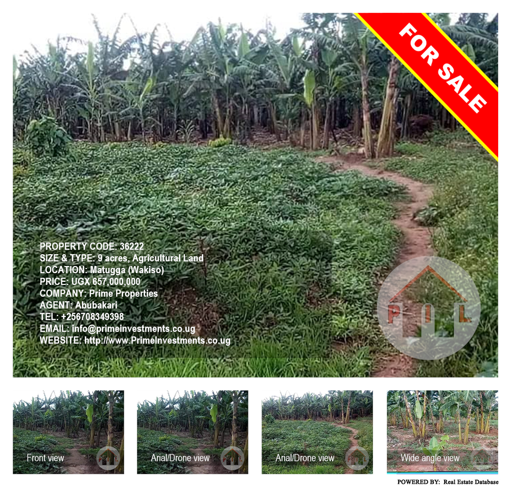 Agricultural Land  for sale in Matugga Wakiso Uganda, code: 36222