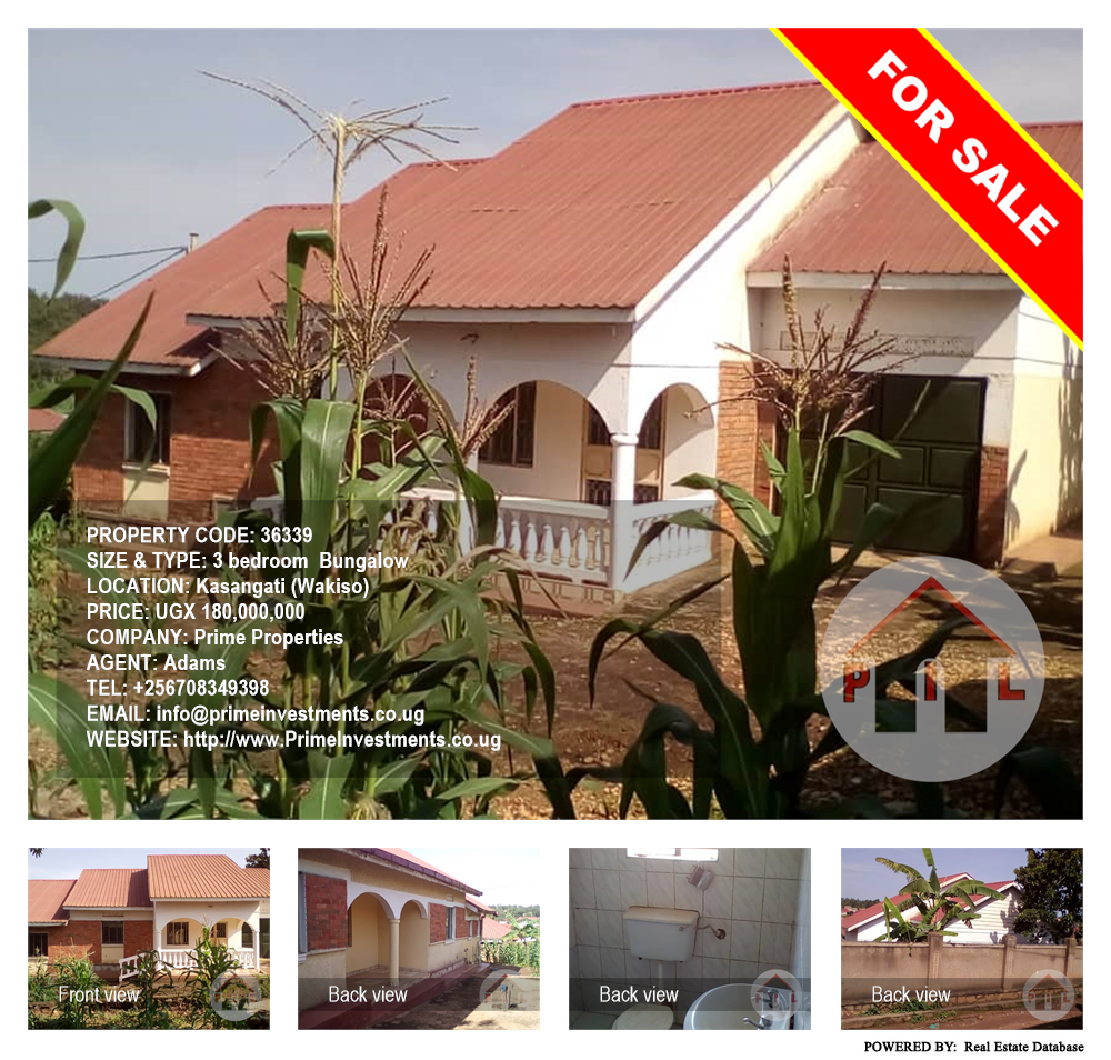 3 bedroom Bungalow  for sale in Kasangati Wakiso Uganda, code: 36339