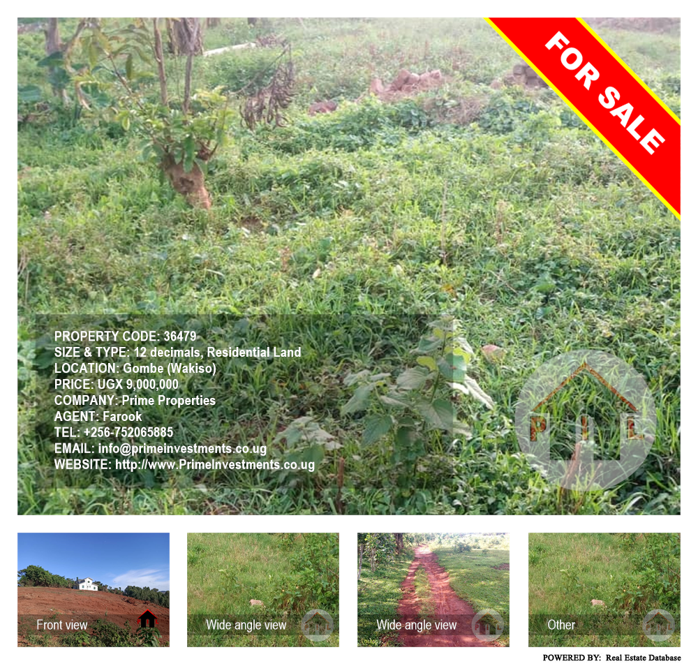 Residential Land  for sale in Gombe Wakiso Uganda, code: 36479
