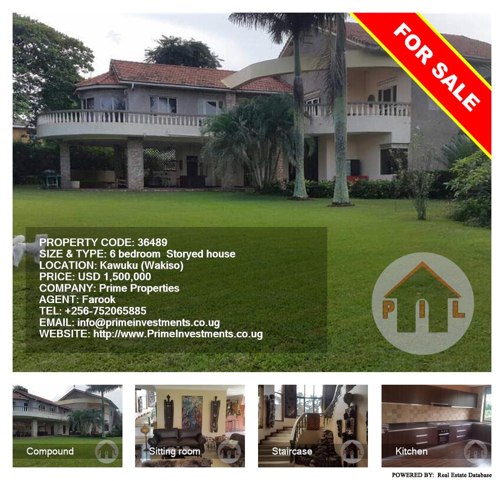 6 bedroom Storeyed house  for sale in Kawuku Wakiso Uganda, code: 36489