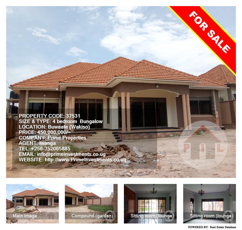 4 bedroom Bungalow  for sale in Buwaate Wakiso Uganda, code: 37531