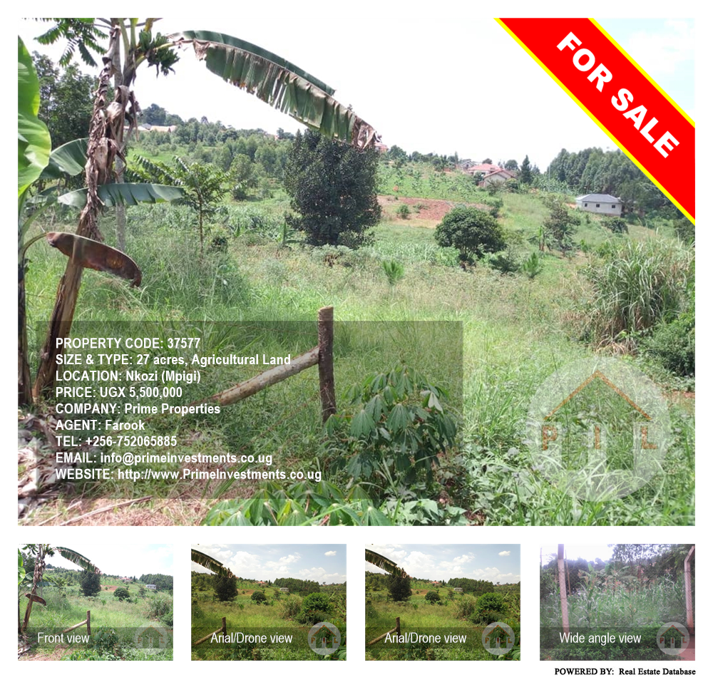 Agricultural Land  for sale in Nkozi Mpigi Uganda, code: 37577