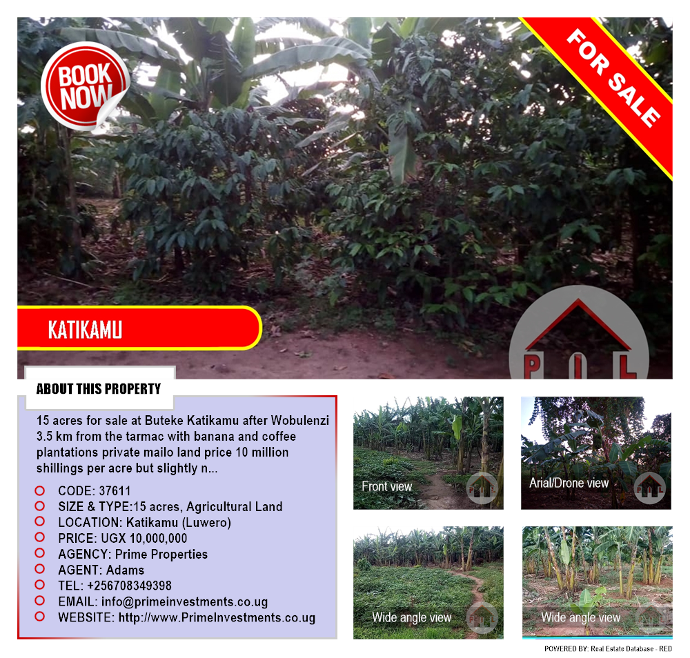 Agricultural Land  for sale in Katikamu Luweero Uganda, code: 37611
