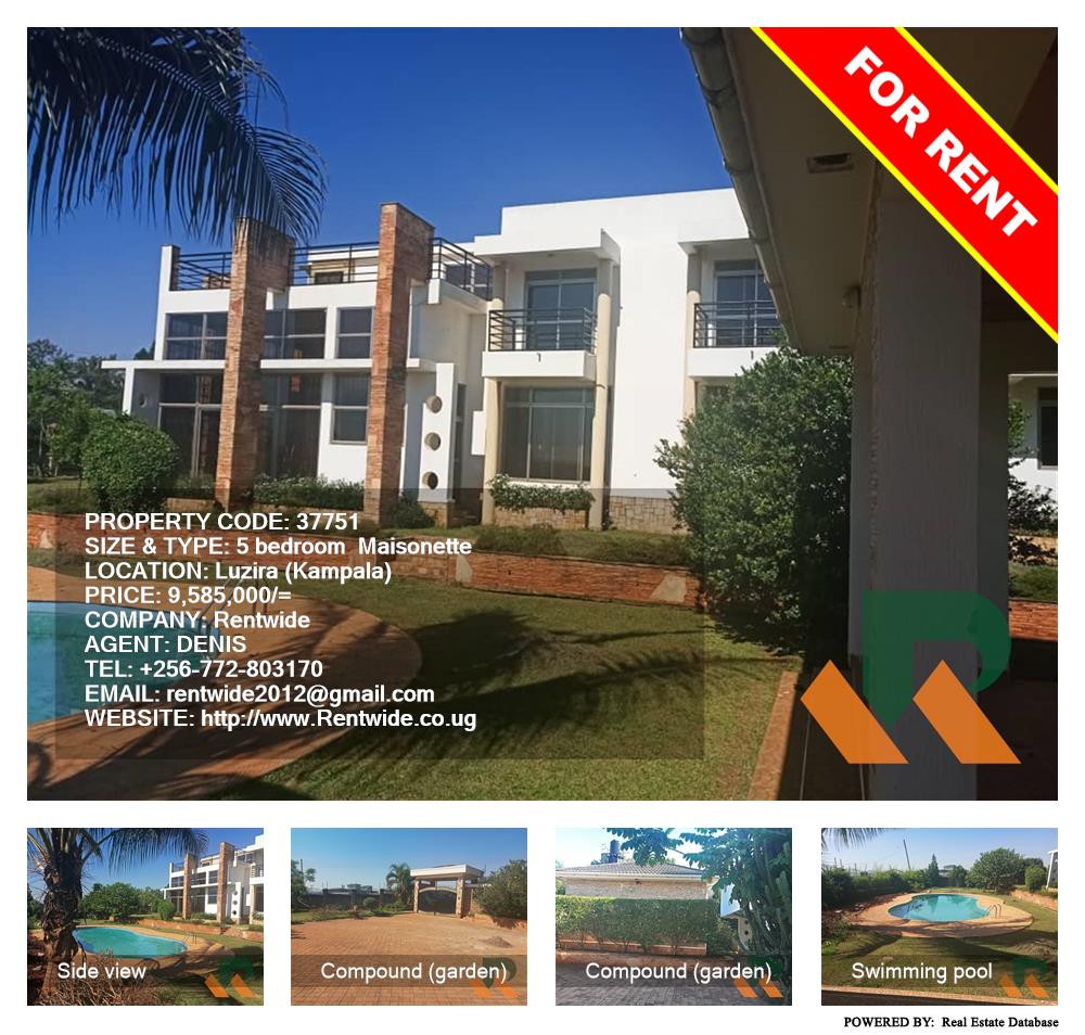 5 bedroom Maisonette  for rent in Luzira Kampala Uganda, code: 37751