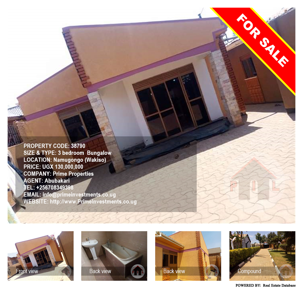 3 bedroom Bungalow  for sale in Namugongo Wakiso Uganda, code: 38790