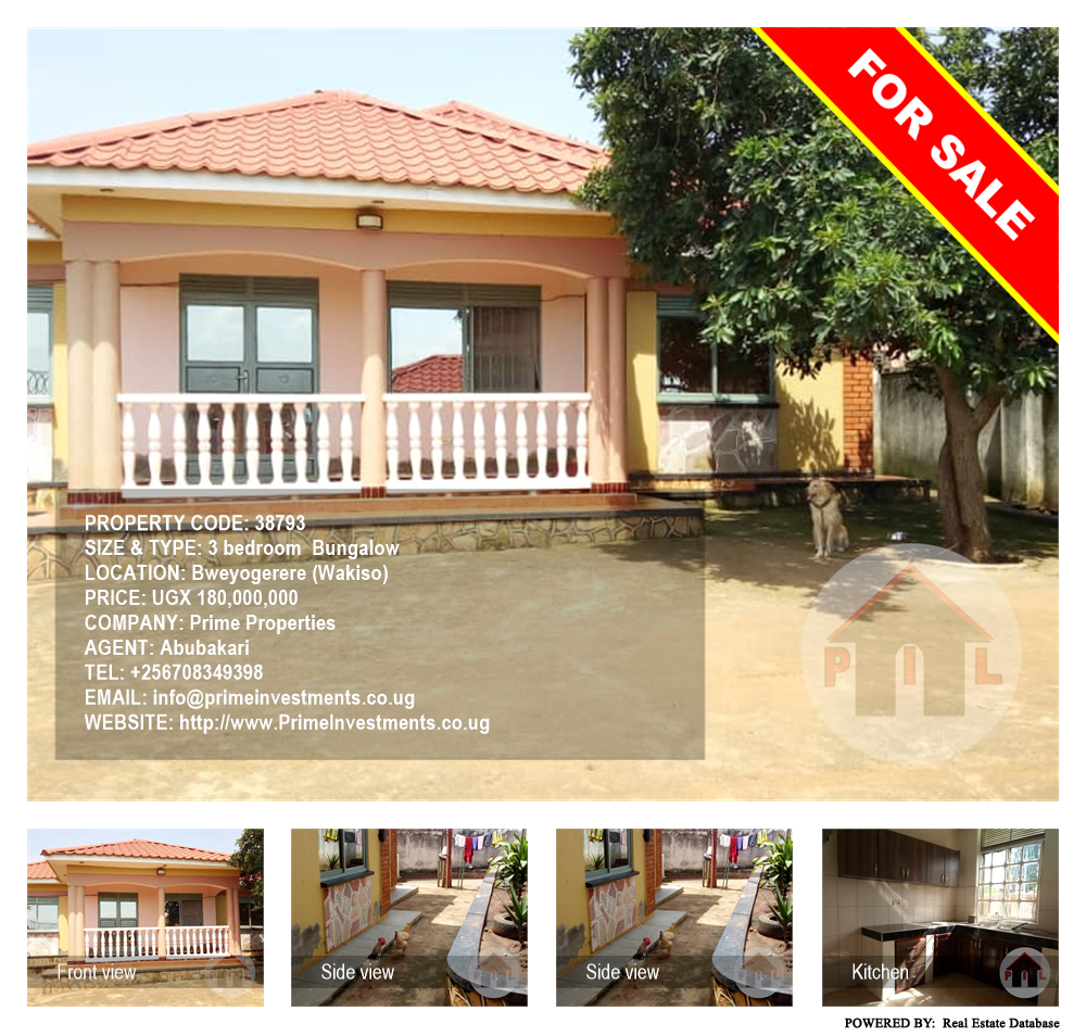 3 bedroom Bungalow  for sale in Bweyogerere Wakiso Uganda, code: 38793