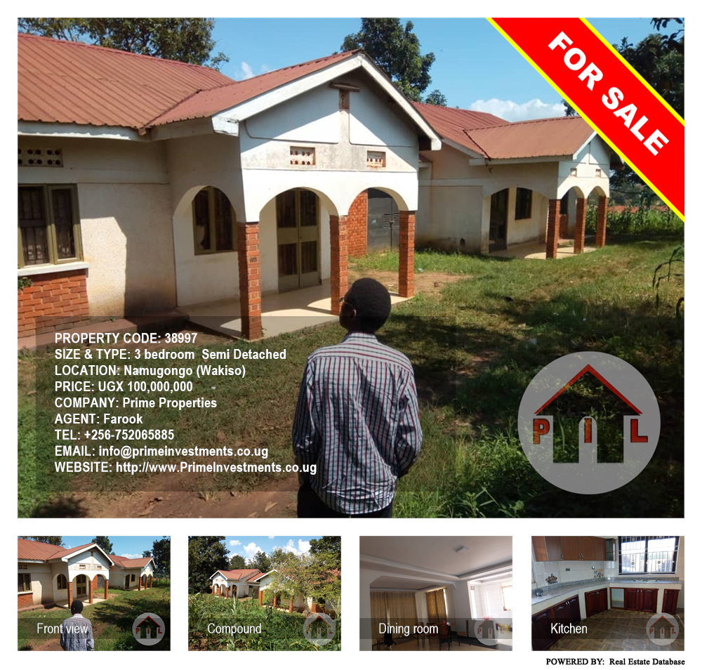 3 bedroom Semi Detached  for sale in Namugongo Wakiso Uganda, code: 38997
