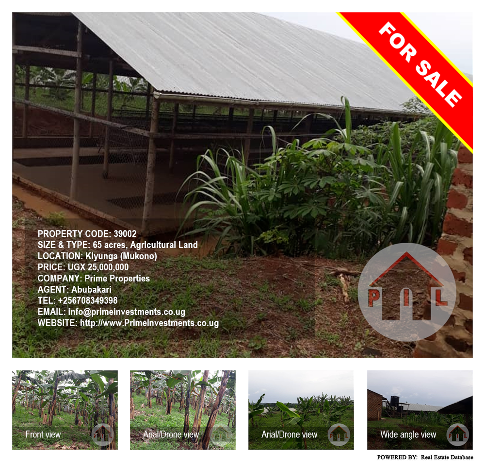 Agricultural Land  for sale in Kiyunga Mukono Uganda, code: 39002