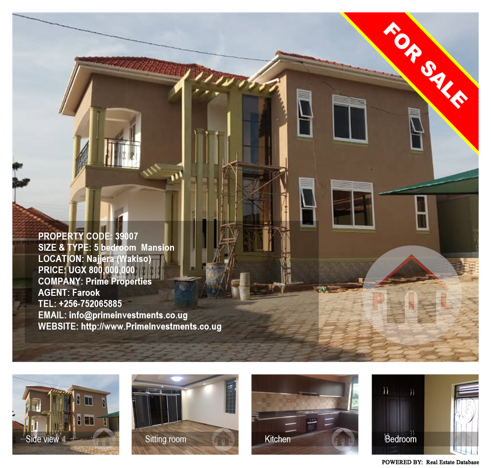 5 bedroom Mansion  for sale in Najjera Wakiso Uganda, code: 39007