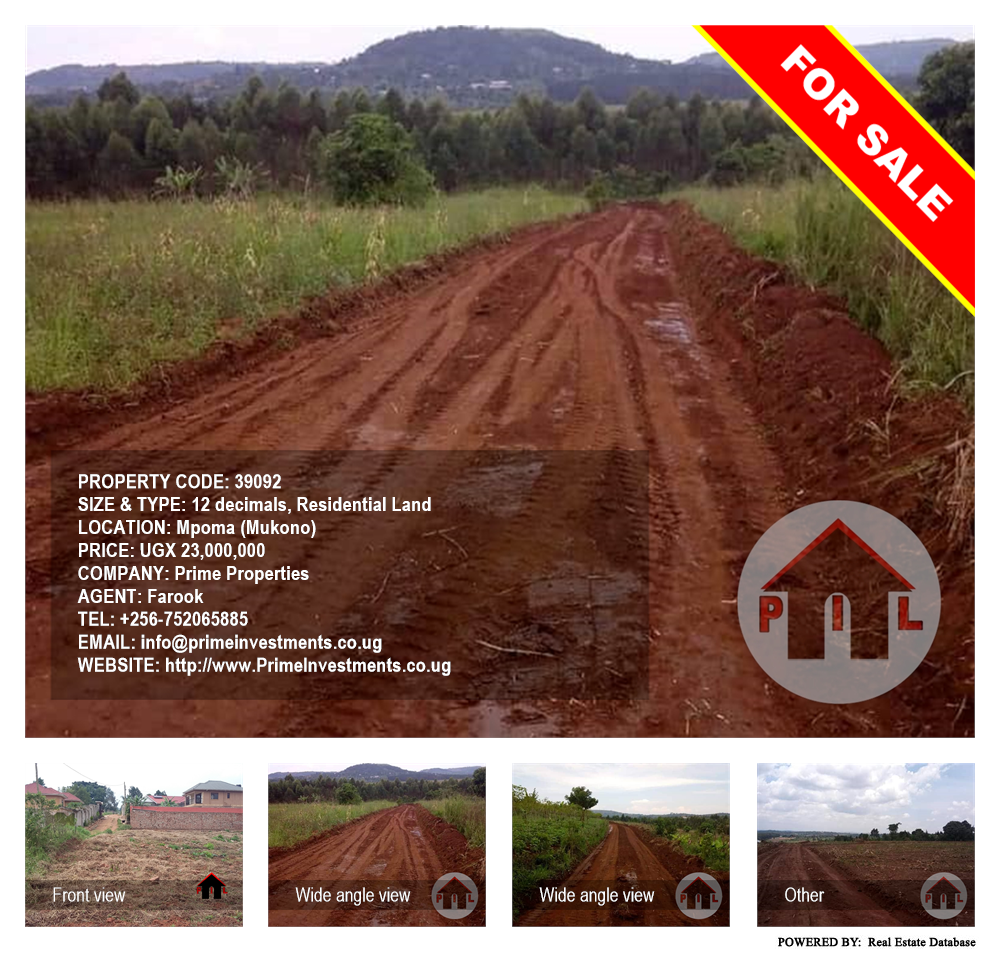 Residential Land  for sale in Mpoma Mukono Uganda, code: 39092