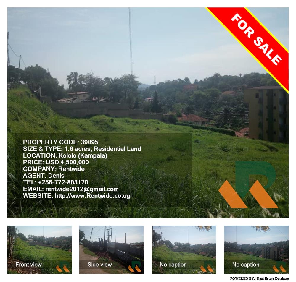 Residential Land  for sale in Kololo Kampala Uganda, code: 39095