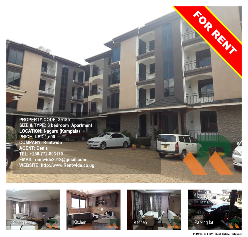 3 bedroom Apartment  for rent in Naguru Kampala Uganda, code: 39185