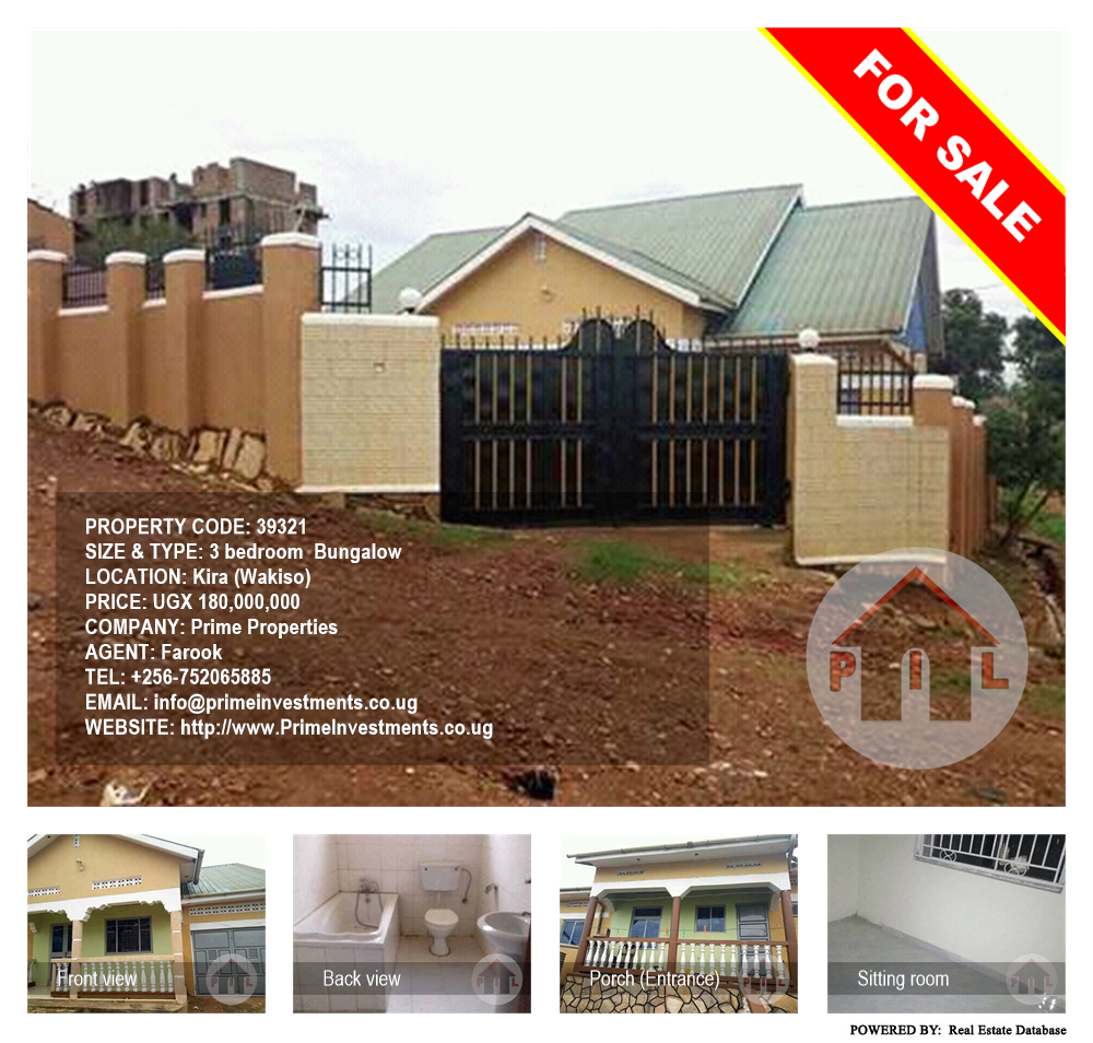 3 bedroom Bungalow  for sale in Kira Wakiso Uganda, code: 39321