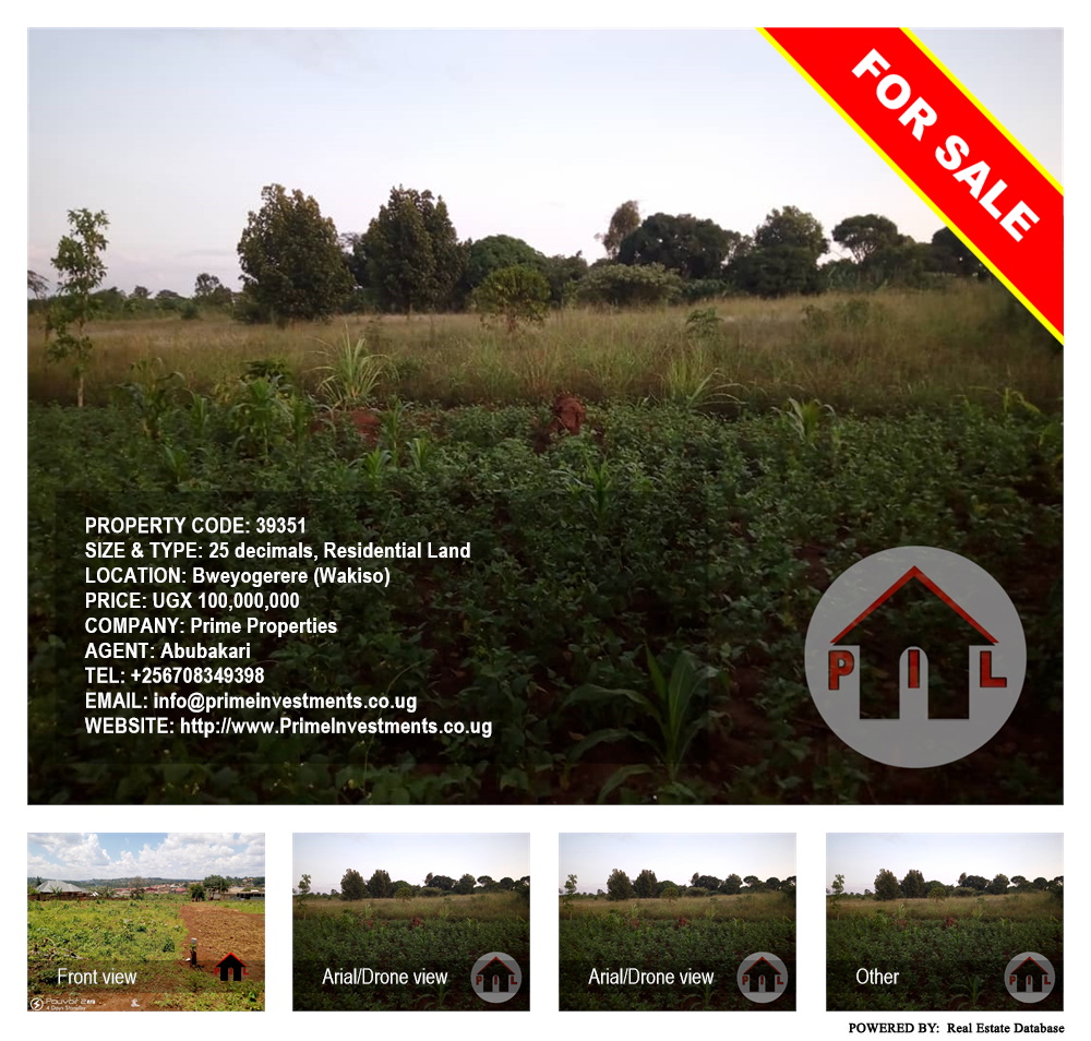 Residential Land  for sale in Bweyogerere Wakiso Uganda, code: 39351