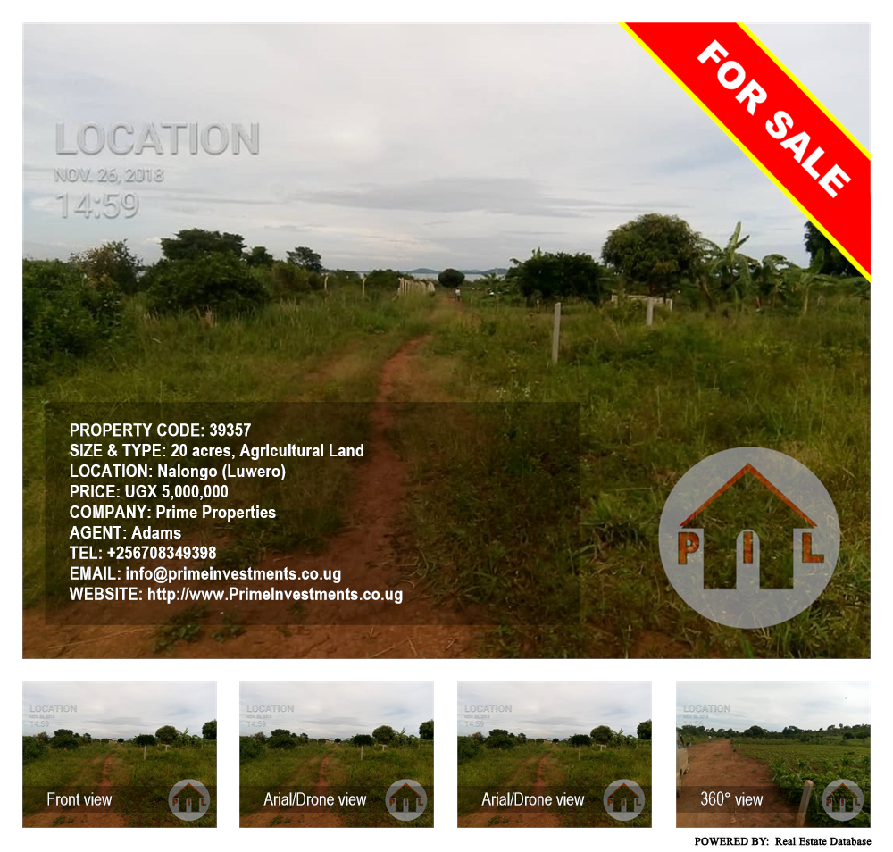 Agricultural Land  for sale in Nalongo Luweero Uganda, code: 39357