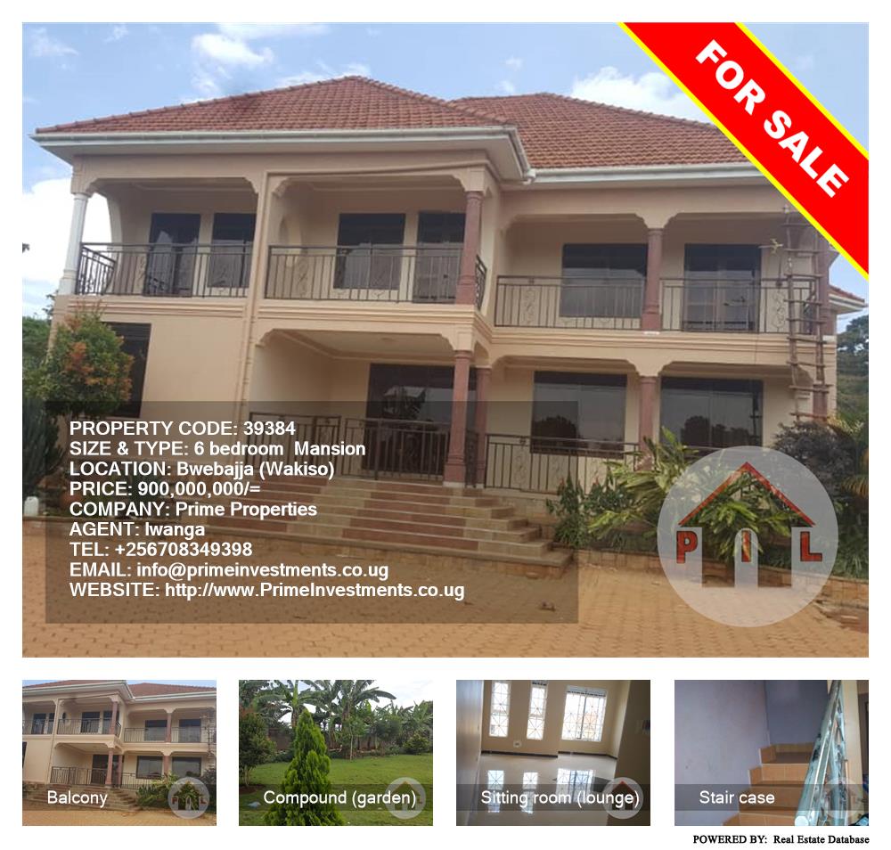 6 bedroom Mansion  for sale in Bwebajja Wakiso Uganda, code: 39384