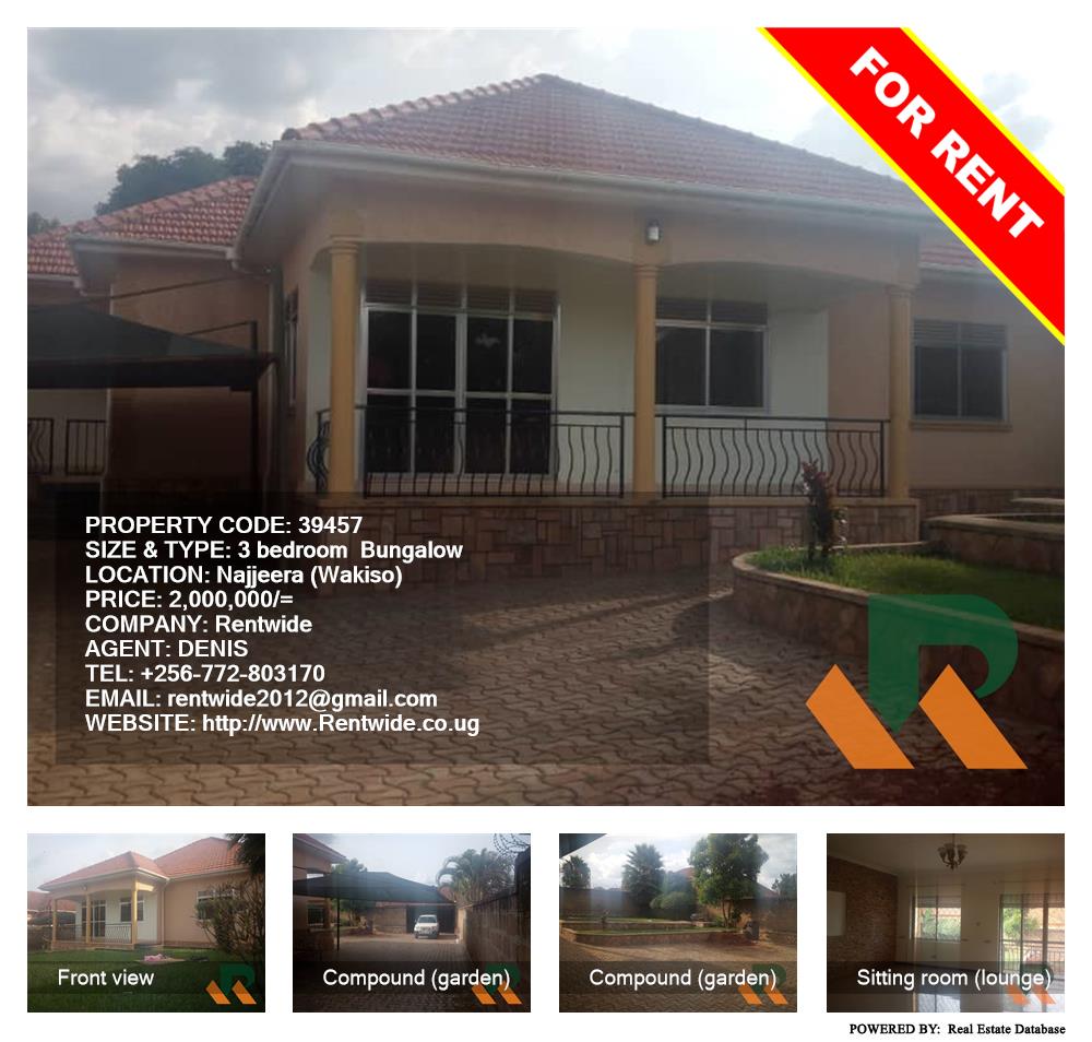 3 bedroom Bungalow  for rent in Najjera Wakiso Uganda, code: 39457