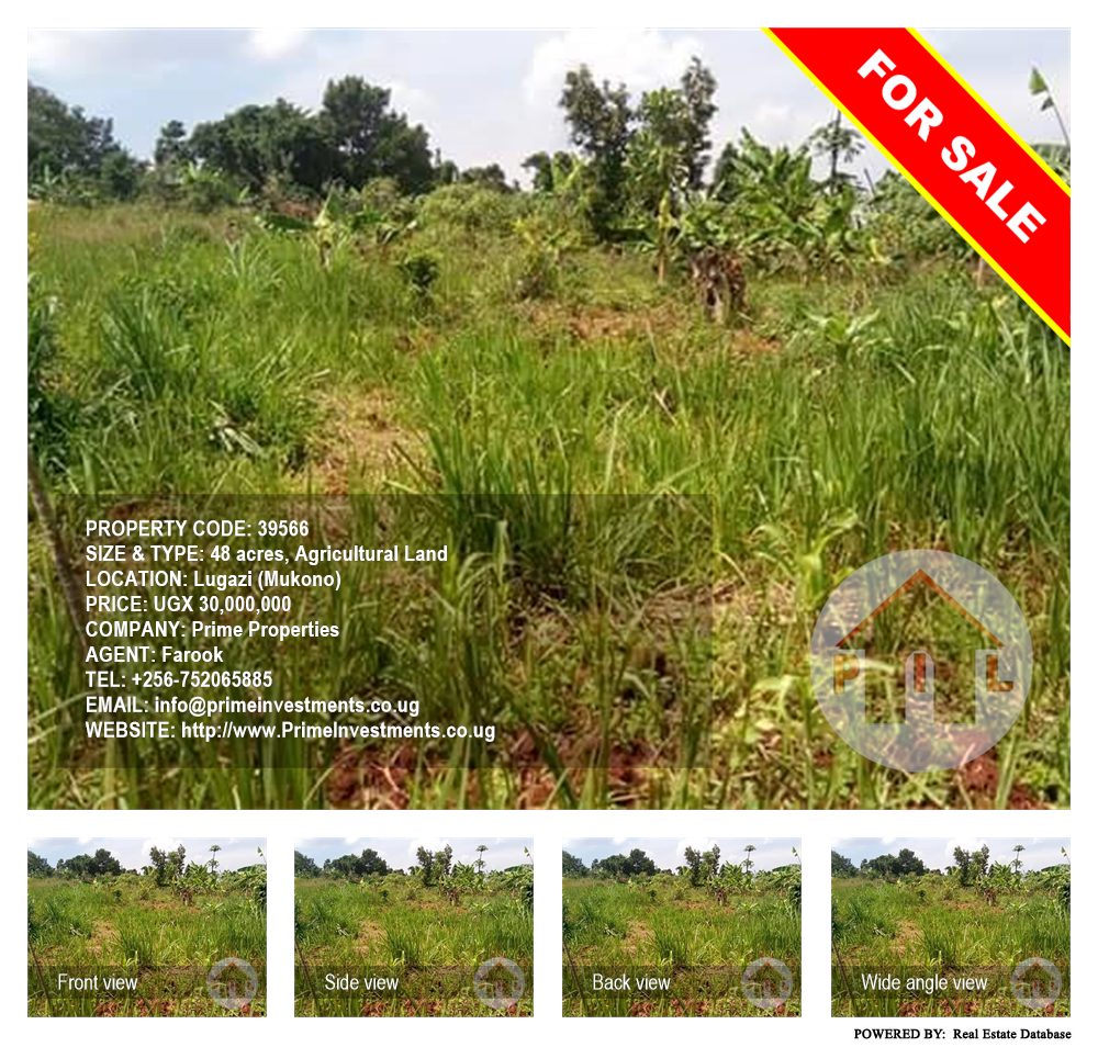 Agricultural Land  for sale in Lugazi Mukono Uganda, code: 39566