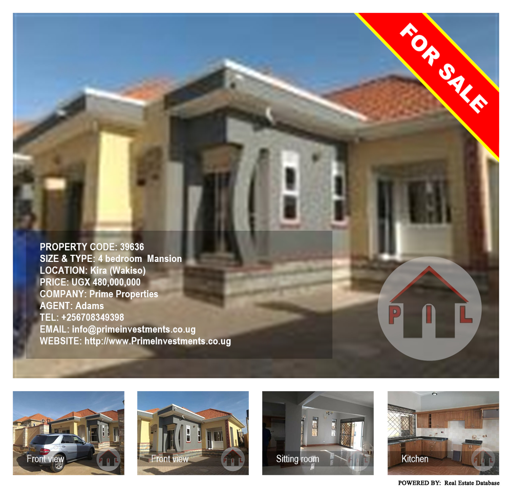 4 bedroom Mansion  for sale in Kira Wakiso Uganda, code: 39636