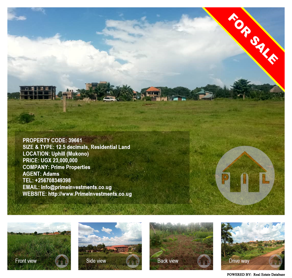 Residential Land  for sale in Uphill Mukono Uganda, code: 39661