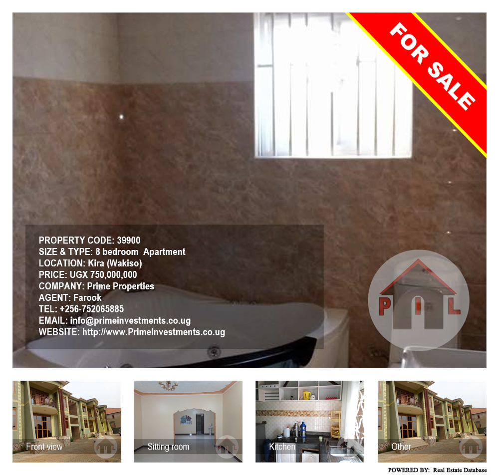 8 bedroom Apartment  for sale in Kira Wakiso Uganda, code: 39900