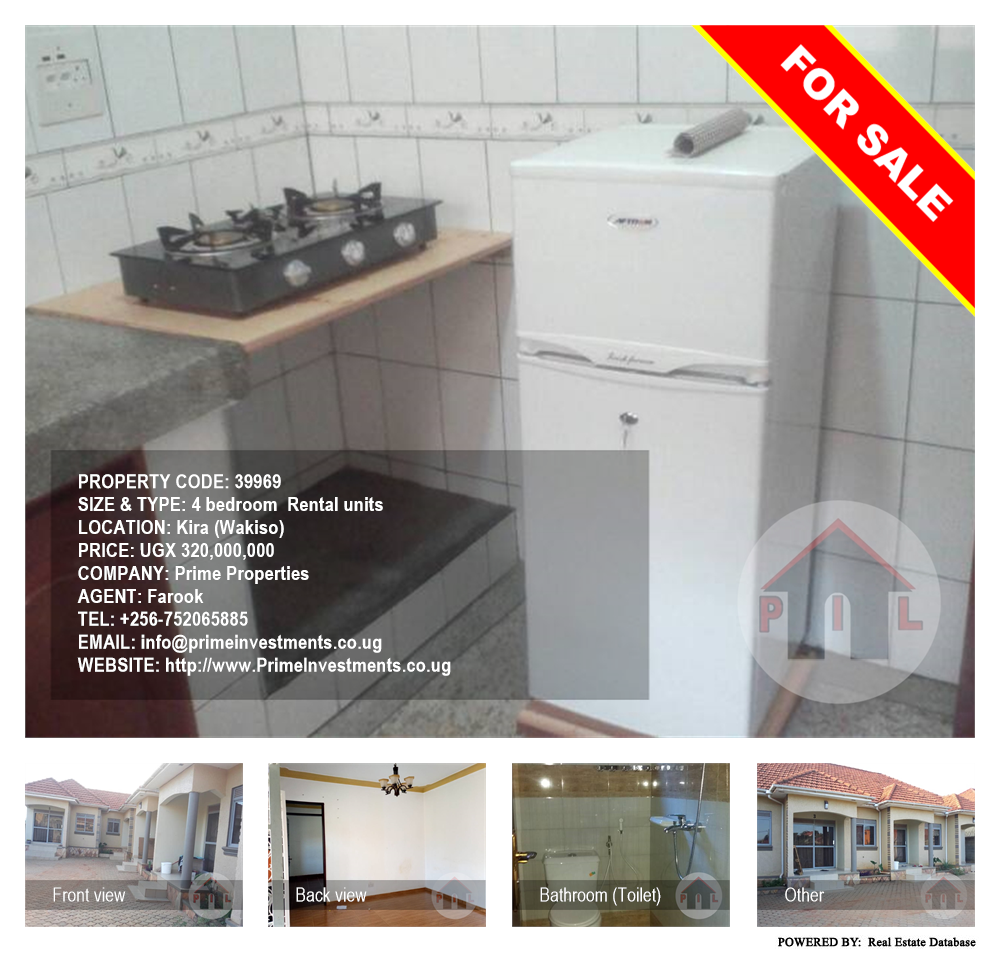 4 bedroom Rental units  for sale in Kira Wakiso Uganda, code: 39969