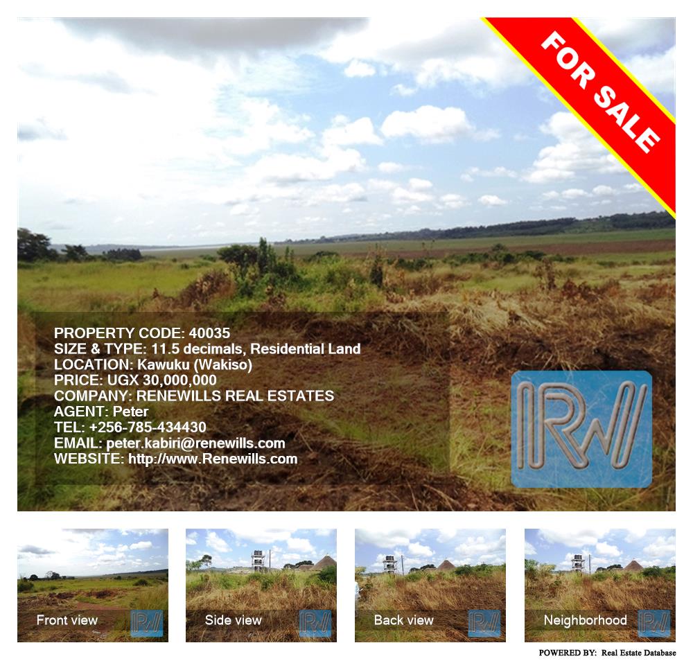 Residential Land  for sale in Kawuku Wakiso Uganda, code: 40035