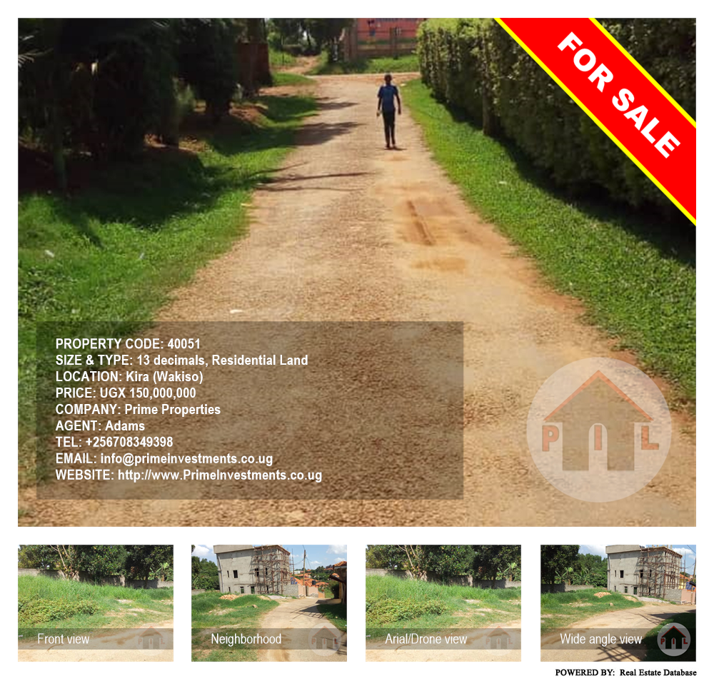 Residential Land  for sale in Kira Wakiso Uganda, code: 40051