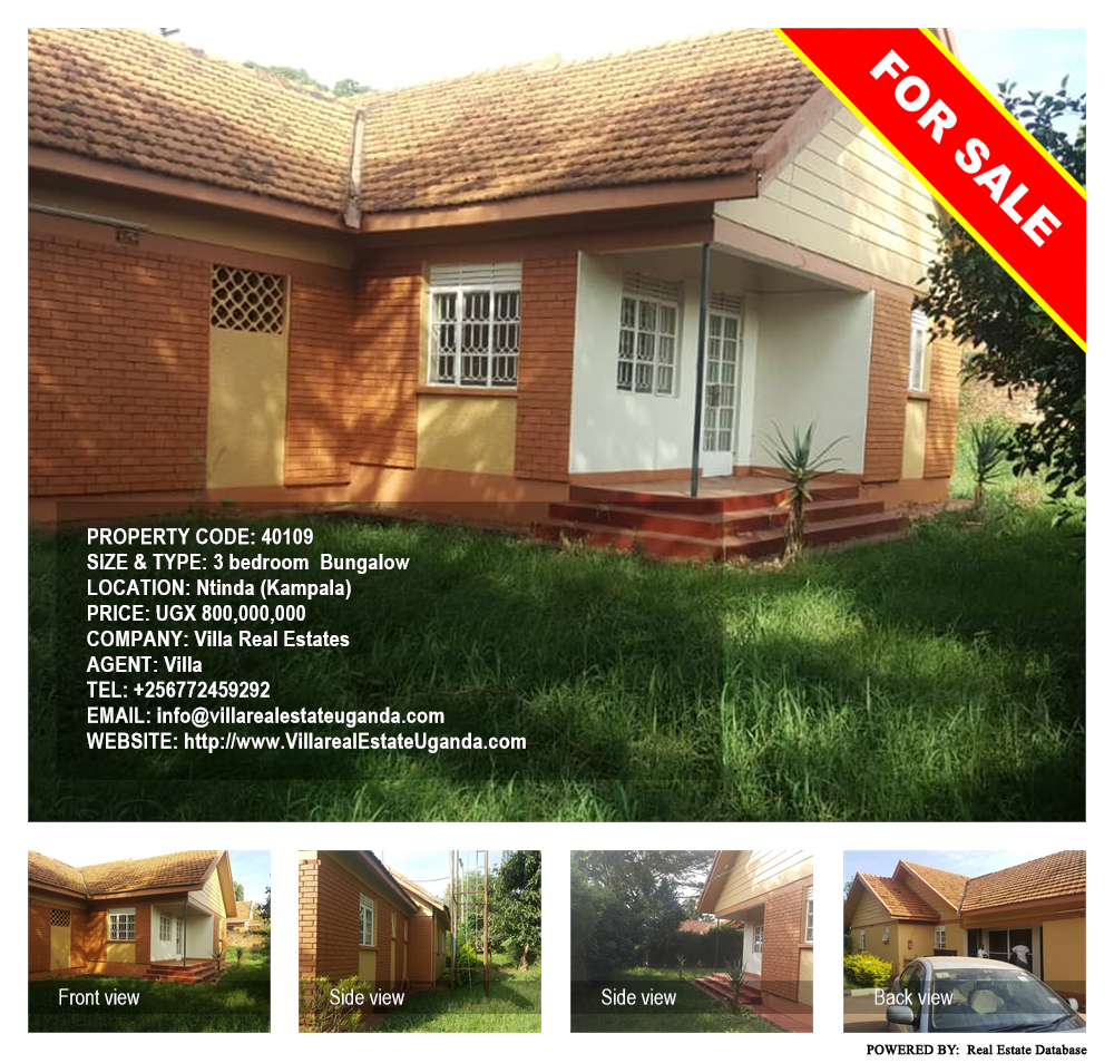 3 bedroom Bungalow  for sale in Ntinda Kampala Uganda, code: 40109