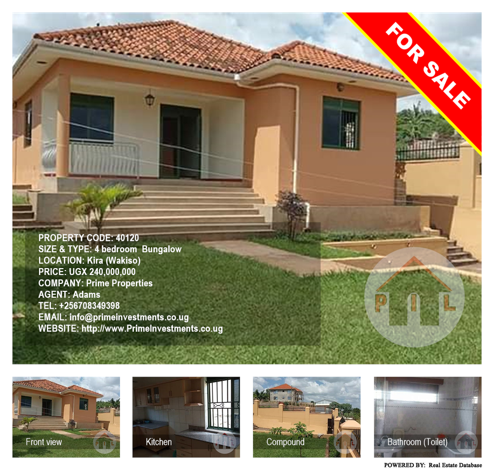 4 bedroom Bungalow  for sale in Kira Wakiso Uganda, code: 40120