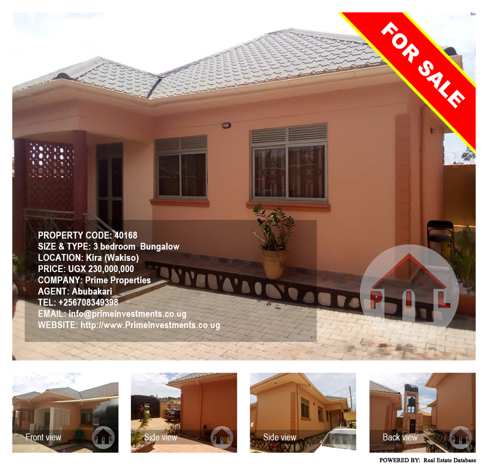 3 bedroom Bungalow  for sale in Kira Wakiso Uganda, code: 40168