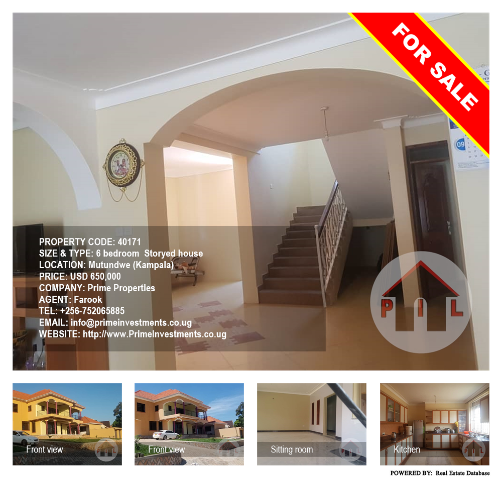 6 bedroom Storeyed house  for sale in Mutundwe Kampala Uganda, code: 40171