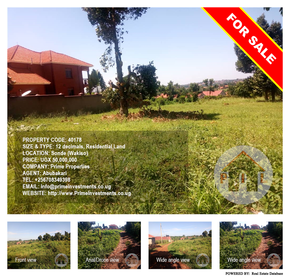 Residential Land  for sale in Sonde Wakiso Uganda, code: 40178