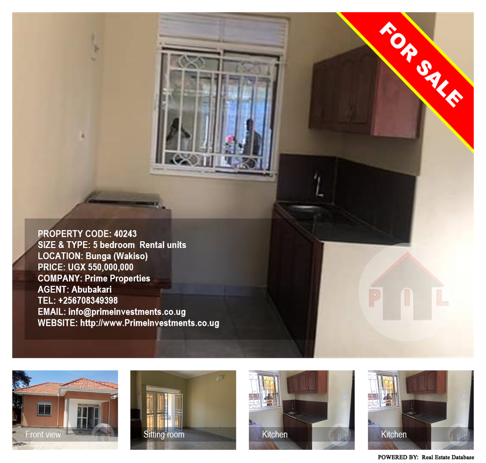 5 bedroom Rental units  for sale in Bbunga Wakiso Uganda, code: 40243
